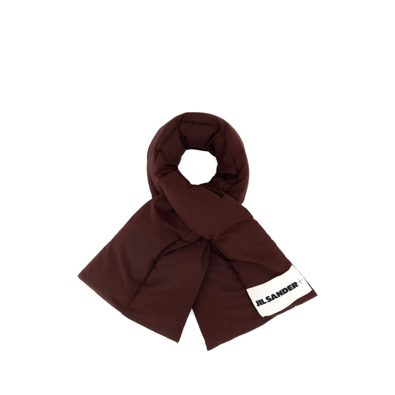 Jil Sander Chocolate Polyester Scarf