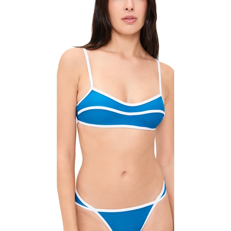 Solid & Striped The Milani Bikini Top Cosmic Blue XS