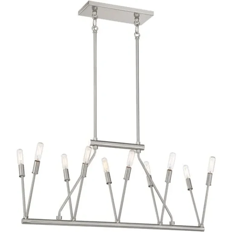 George Kovacs Royalty 10-Light Kitchen Island Light in Brushed Nickel