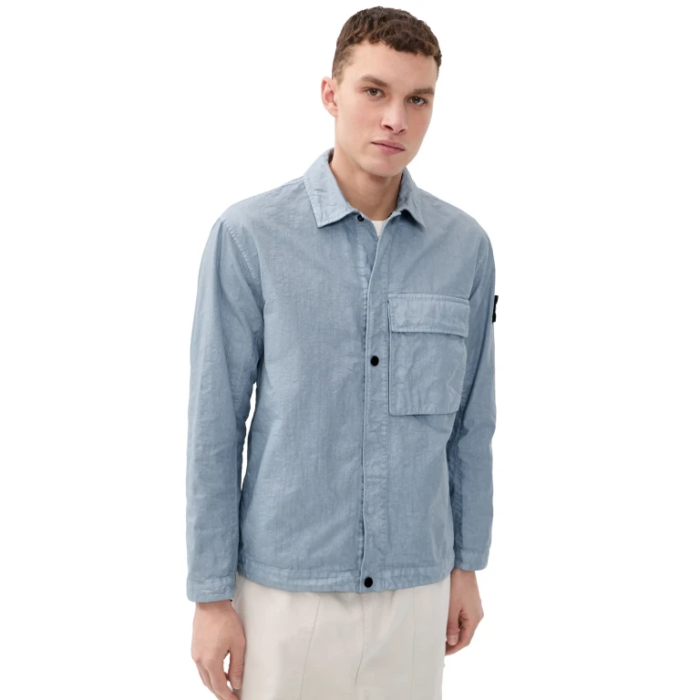 Stone Island ガーメントダイ オーバーシャツ セージ M