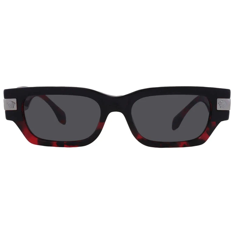 Versace Dark Grey Rectangular Mens Sunglasses VE4465 545787 53