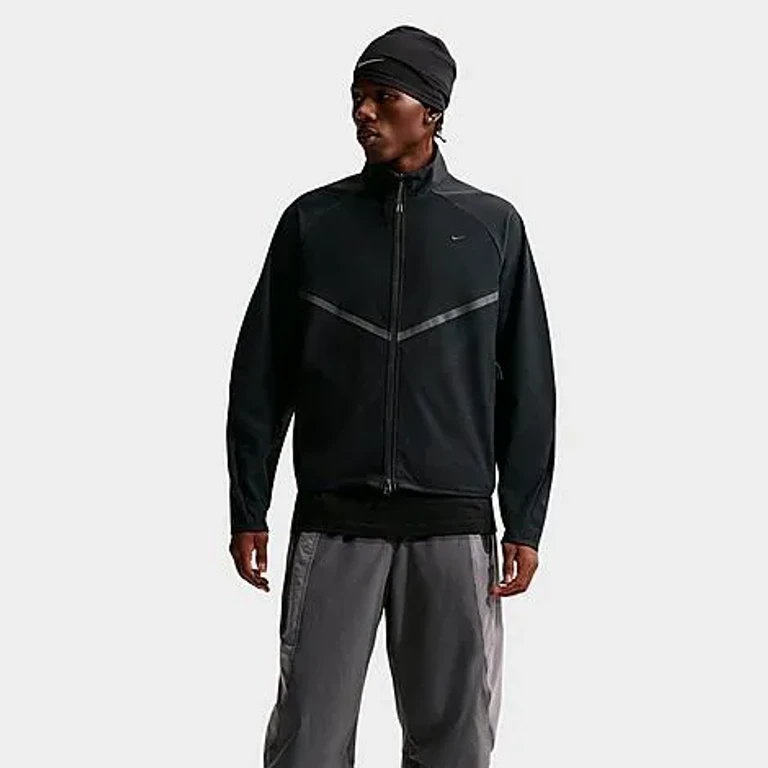 Nike Men's Sportswear Tech Dri-FIT Shori Knit Track Jacket in Black Size: XS