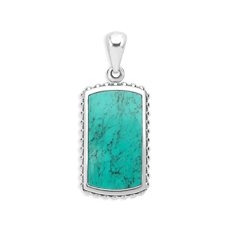 Lagos Men's Sterling Silver Anthem Stone Tag Amulet Pendant