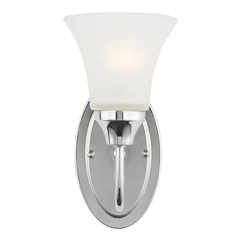 Holman 1-Light Bathroom Vanity Light Sconce in Chrome