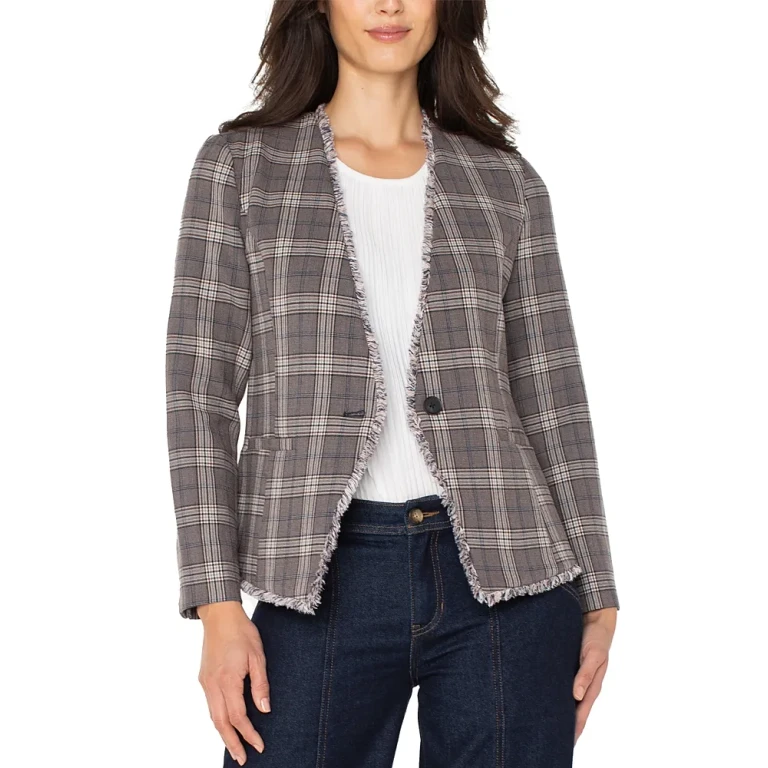 Liverpool Los Angeles Collarless Fitted Blazer