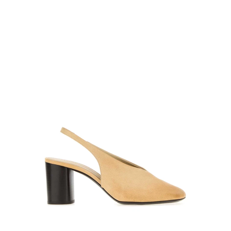Lemaire Beige Leather Pumps Washedbeige Scarpe Con Tacco - Women