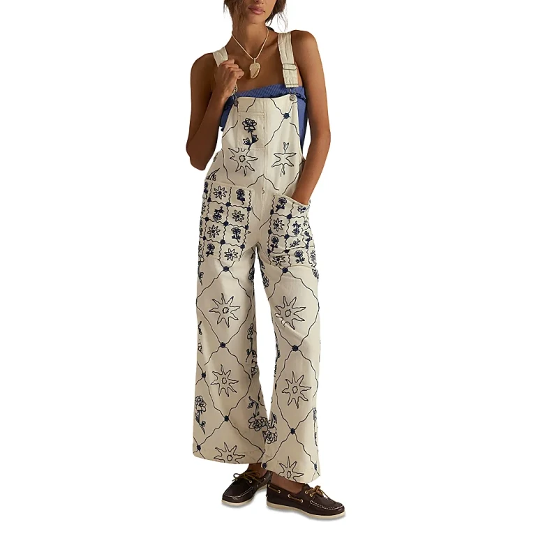 Free People Rising Sun Overalls