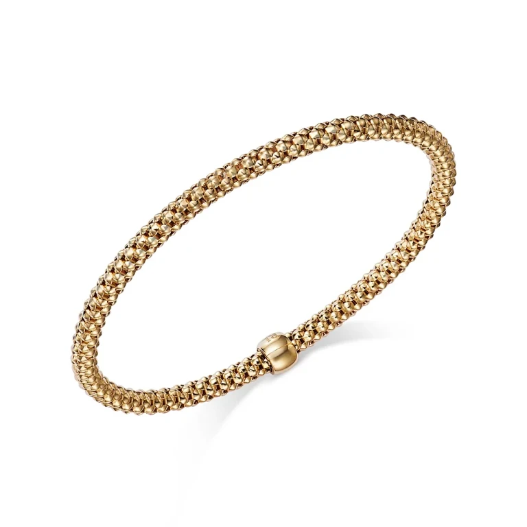 Popcorn Link Chain Bracelet in 14K Yellow Gold
