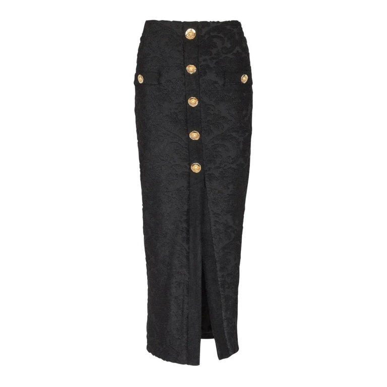 Balmain Jupe Midi - Noir