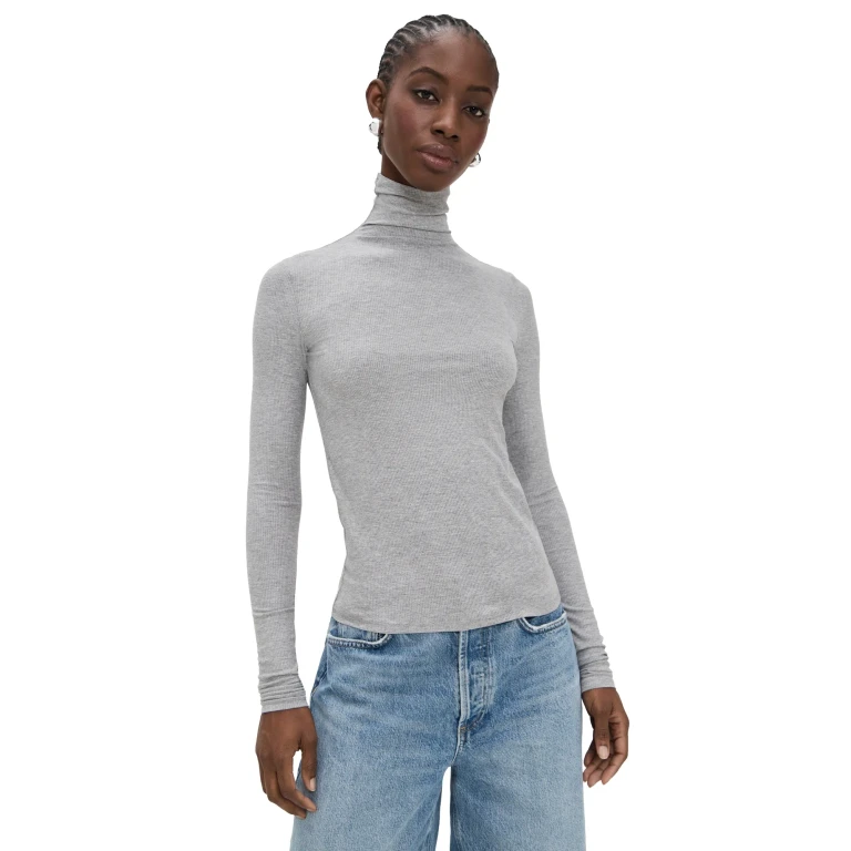 Joe's Jeans The Tony Long Sleeve Top Heather Grey XS