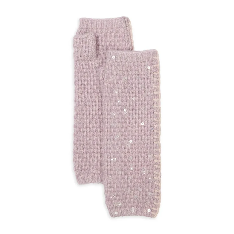 Cashmere Tweeded Sequins Gloves