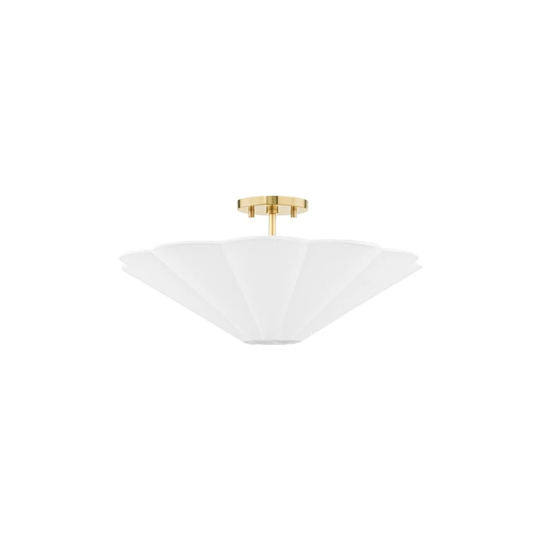 Mitzi Alana 3-Light Ceiling Light in Aged Brass
