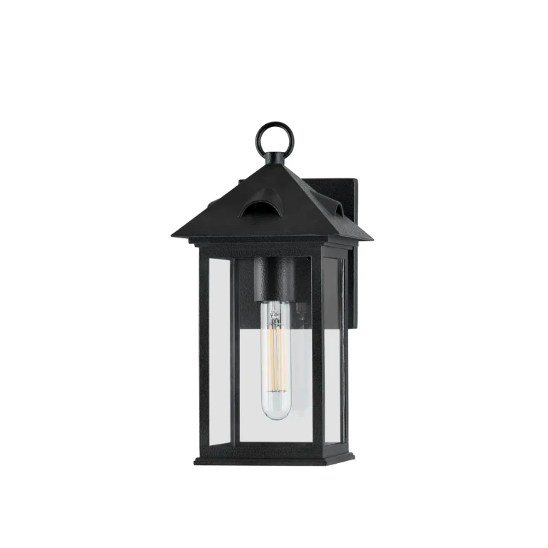 Forged Iron One Light Outdoor Wall Sconce from the Corning Collection