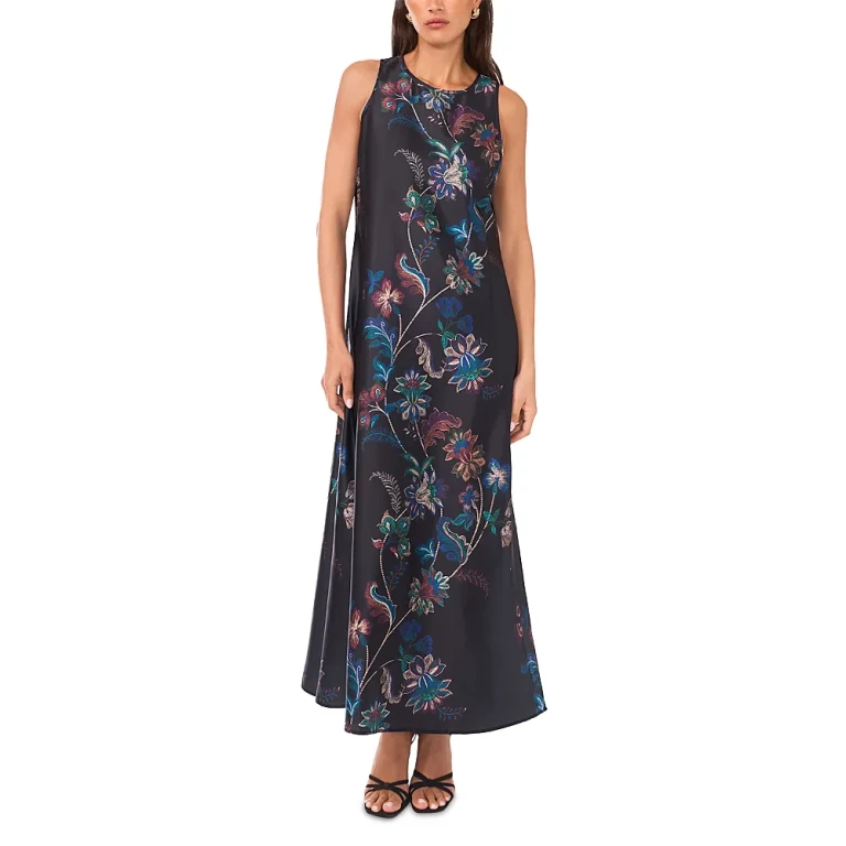 Vince Camuto Round Neck Maxi Dress