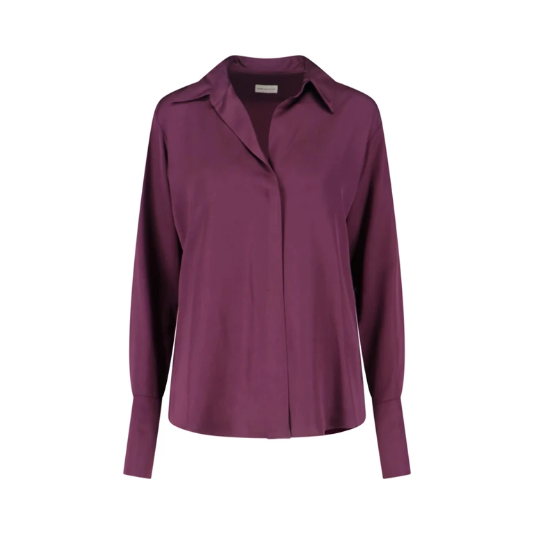 Dries Van Noten Shirts Violet Viscose - Women