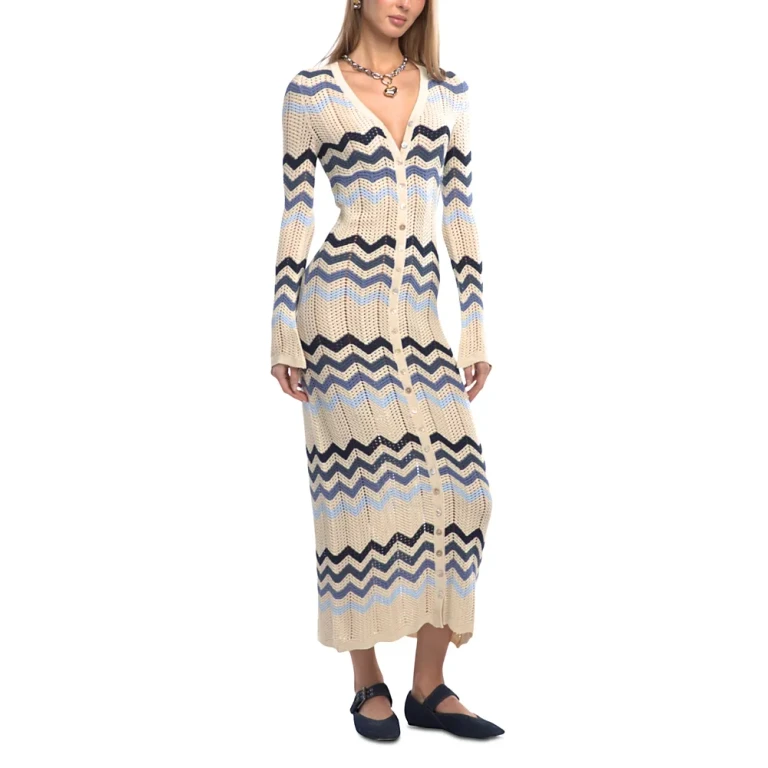 Capittana Gretta Zigzag Blue Dress