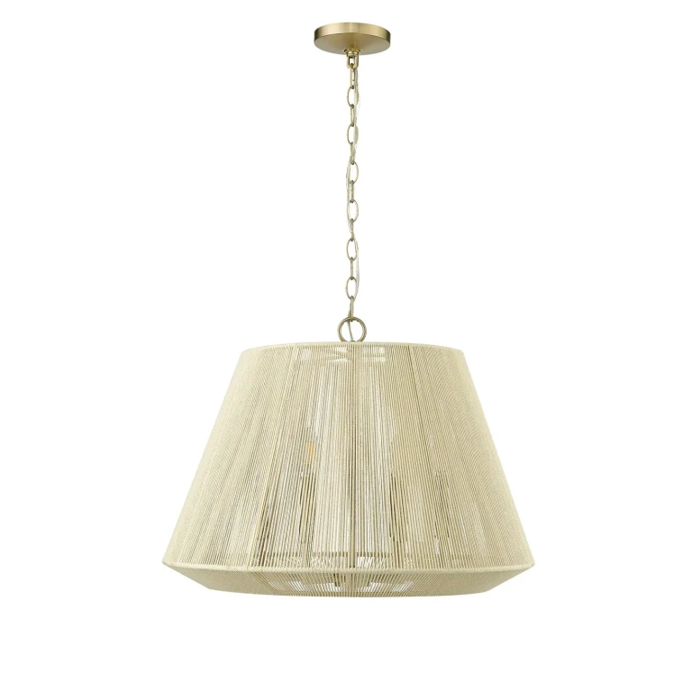 Modern Gold Six Light Pendant from the Sterling Collection