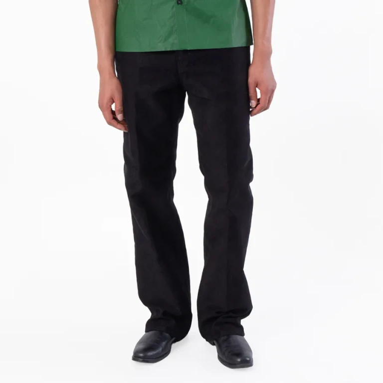 Ferragamo Leather Tab Cotton Moleskin Jeans