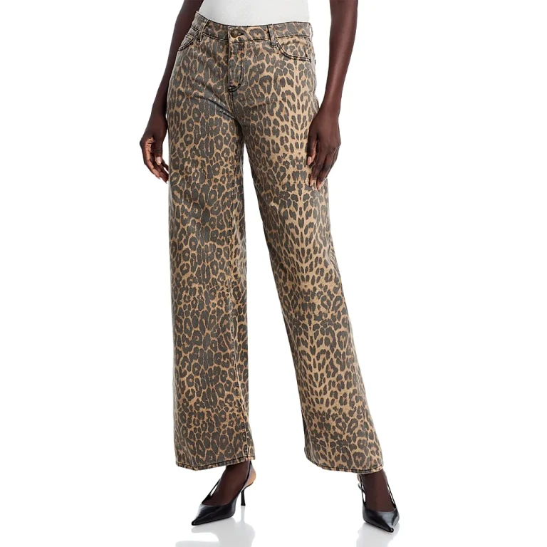 Kobi Halperin Joan Leopard Print Jeans in Natural Multi