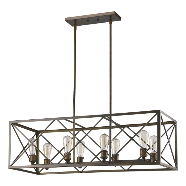 Oil Rubbed Bronze Eight Light Island Pendant from the Brooklyn Collection