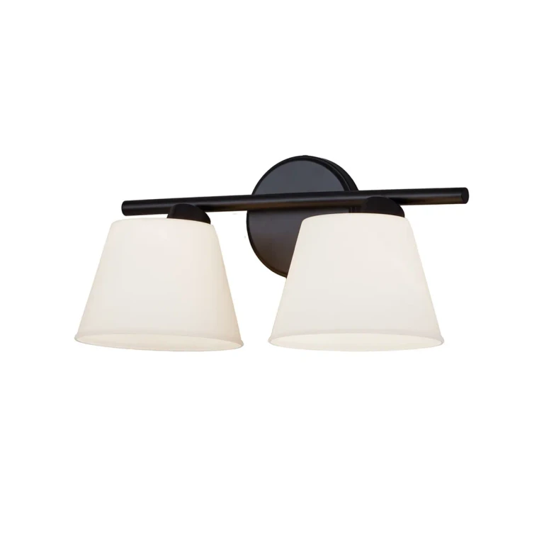 Matte Black Bathroom Vanity Light from the Fusion Collection