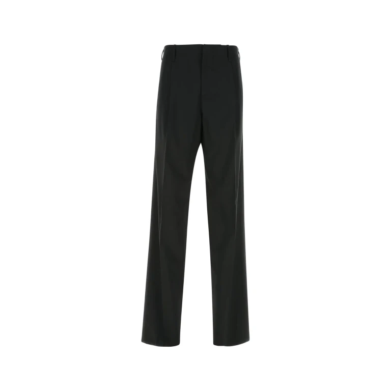 Versace Black Stretch Wool Pant
