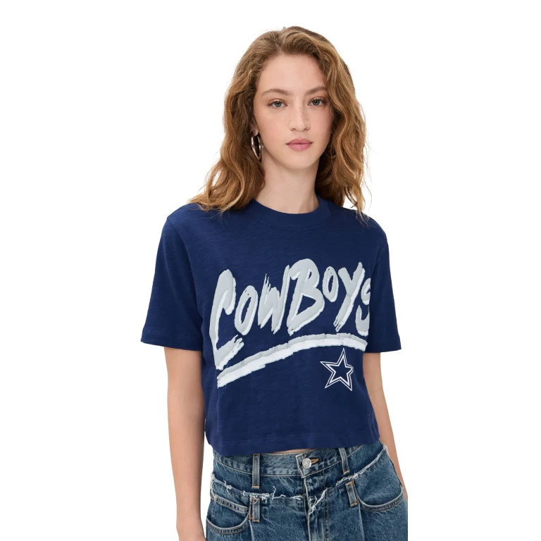 Junk Food Cowboys Thrill Crop Tee True Navy S
