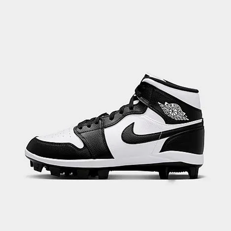Jordan Men's Air 1 Retro MCS Baseball Cleats in White/Black Size: 7.0