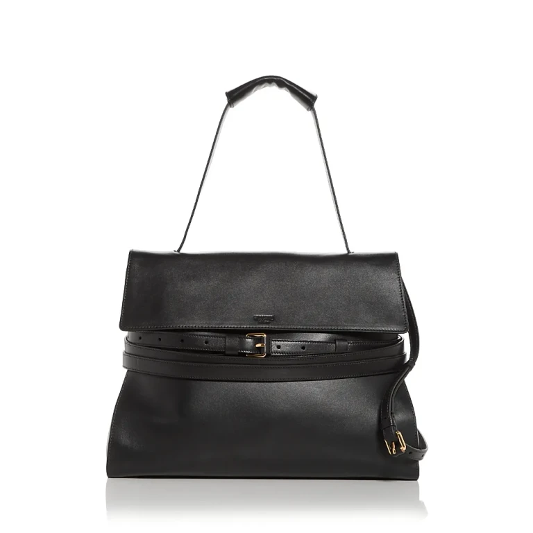 Moschino Tie Me Leather Shoulder Bag