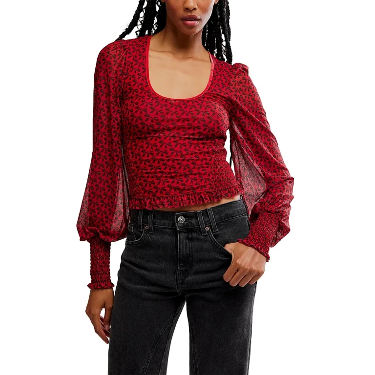 Free People Dottie Knit Top