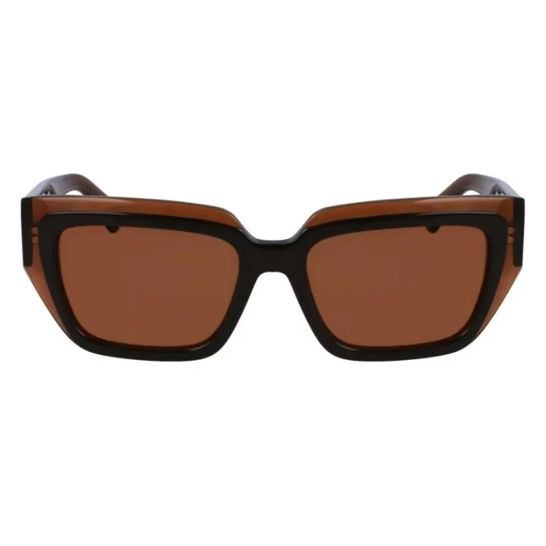 Ferragamo Brown Square Ladies Sunglasses SF2002S 233 55