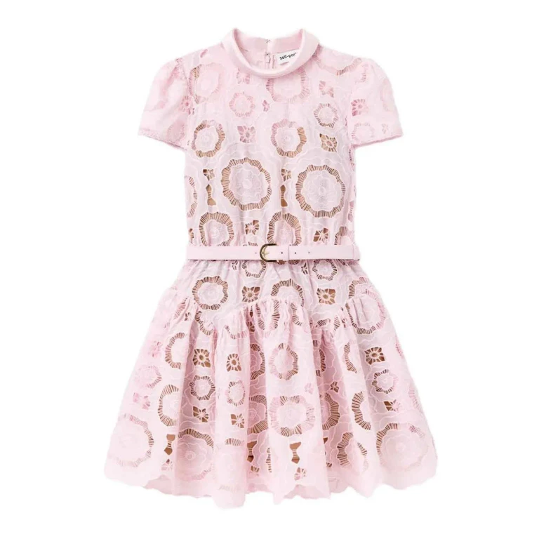 Self Portrait Robe Au Genou - Rose