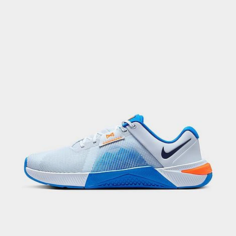 Nike Men's Metcon 10 Training Shoes in Football Grey/Blue Crystal/Orange Frost Size: 6.0