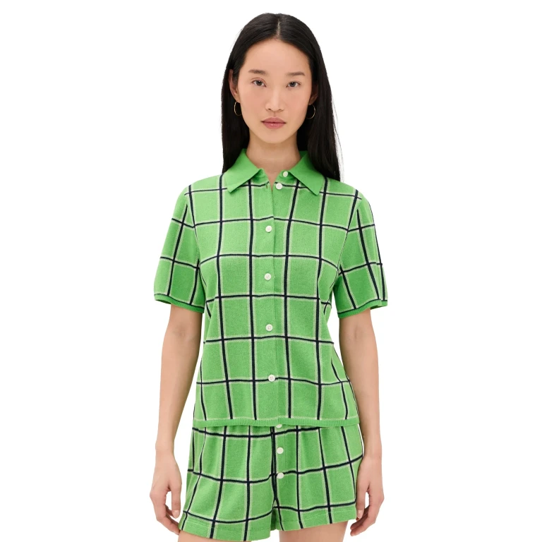Guest in Residence Picnic Plaid Shirt Match Point Combo XS