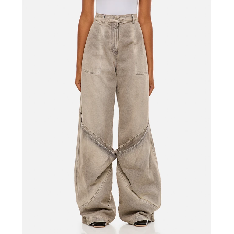 The Attico Jeans Grey Outer: Cotton - Women