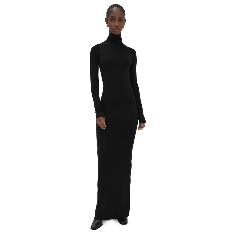 Éterne Stella Turtleneck Maxi Dress Black XL