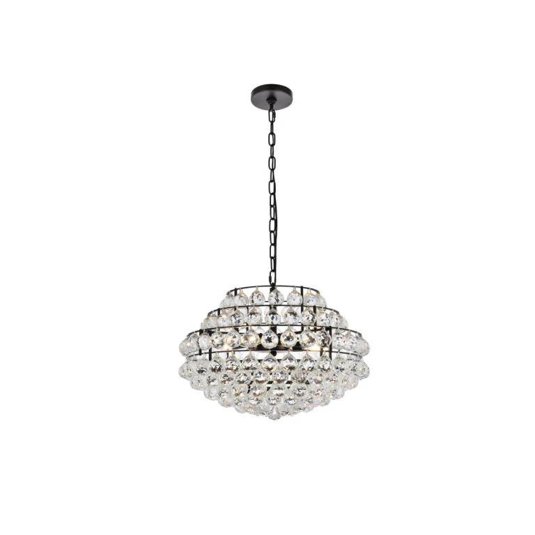 Black Five Light Pendant from the Savannah Collection