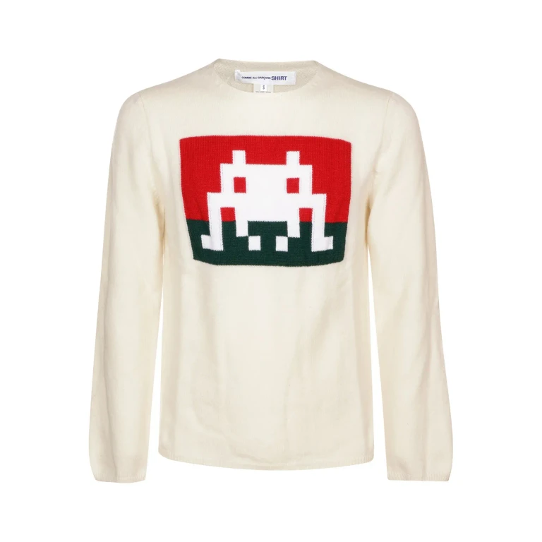 Comme Des Garcons Shirt Pull Col Rond - Blanc