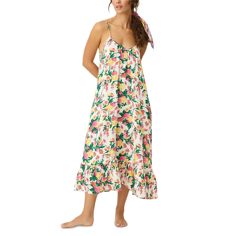Pq Swim Floral Midi Dress Swim Cover Up