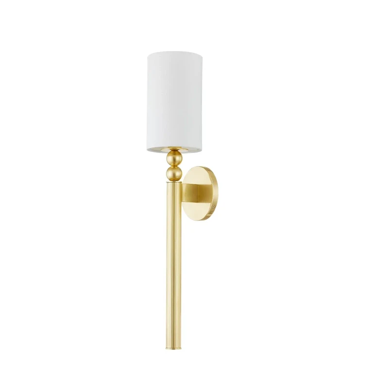 Aged Brass Wall Sconce from the Lakeport Collection