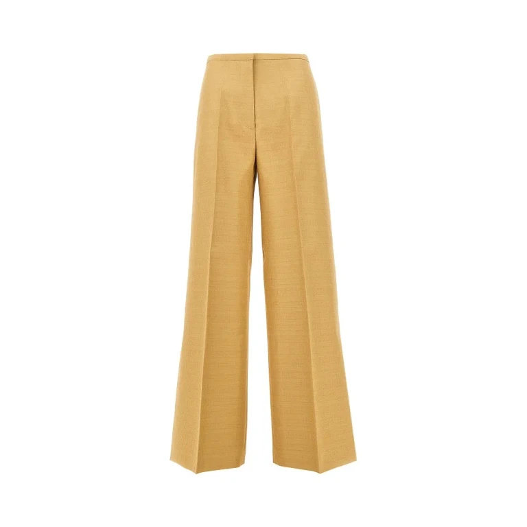 ALBERTA FERRETTI Wide pants with hem slit Woman 40