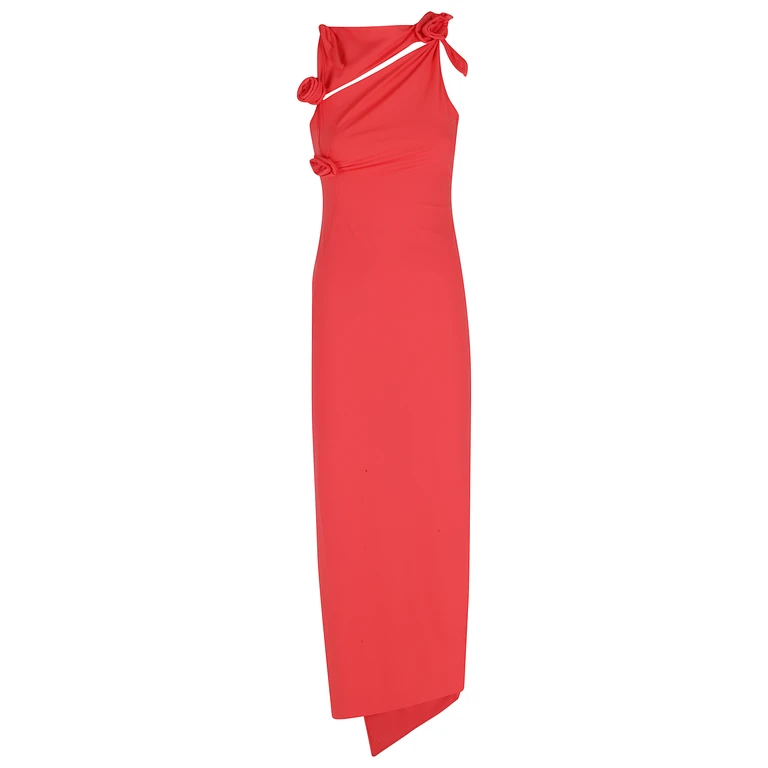 Coperni Flower Gown Red Abito - Women