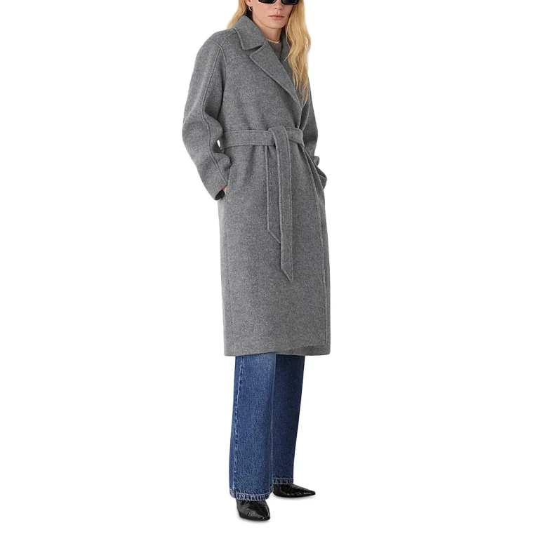 Whistles Long Belted Wool Coat