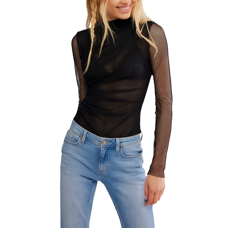 Free People On My Way Mesh Bodysuit