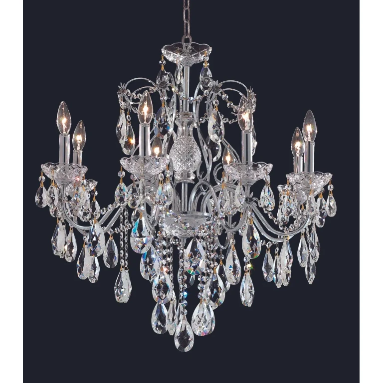 Chrome Eight Light Chandelier from the St. Francis Collection