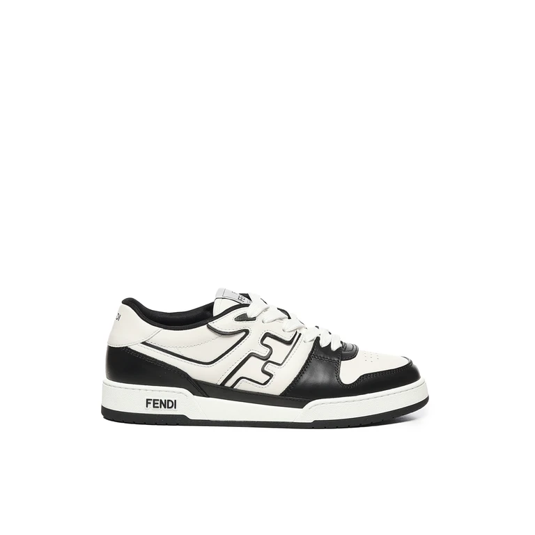 Fendi Sneakers White, Black Calfskin - Men