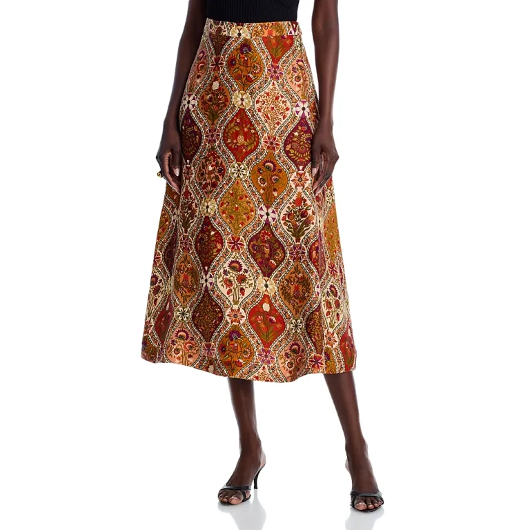 Farm Rio Romantic Nature Midi Skirt