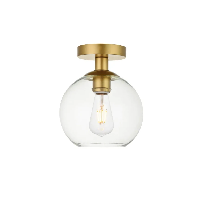 Brass One Light Flush Mount from the BAXTER Collection