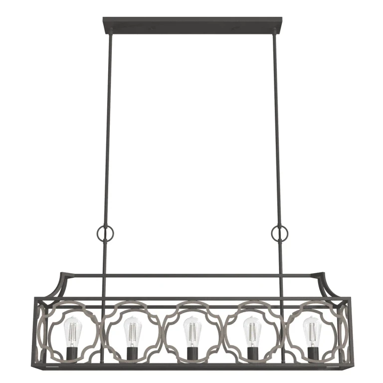 Hunter Stone Creek 5-Light Linear Chandelier in Noble Bronze