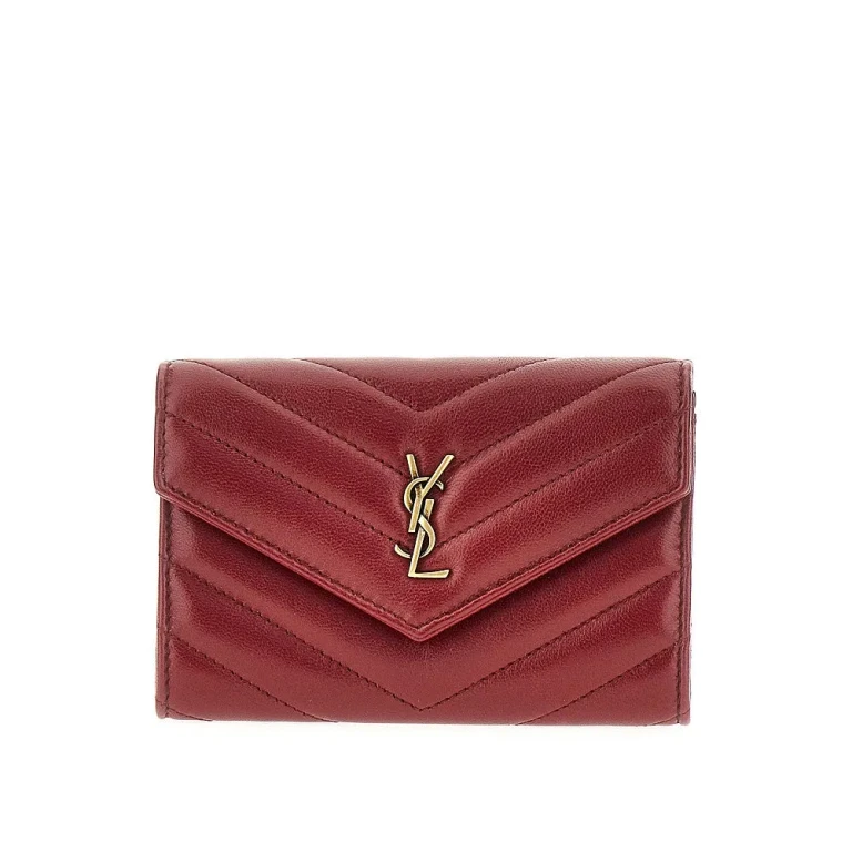 Saint Laurent Cassandre portemonnee van gewatteerd nappaleer